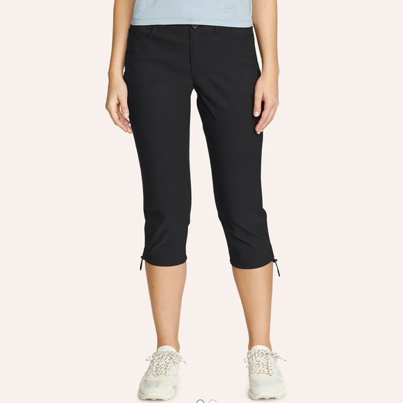 Eddie Bauer 10 NWT Rainier Capri Women’s Pants Stretch UPF Water Repellent New - Picture 1 of 12
